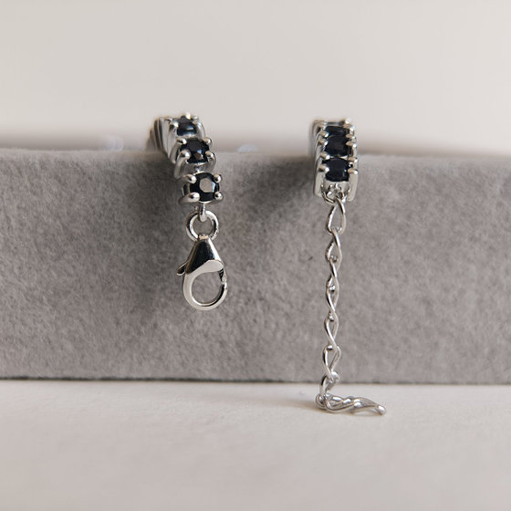 Silver bracelet with sapphire 7.768ct