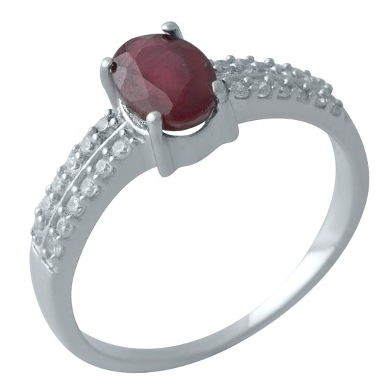 Срібна каблучка з рубіном 1.46ct