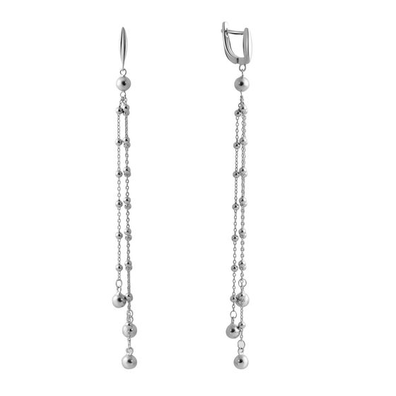 Silver earrings without stones