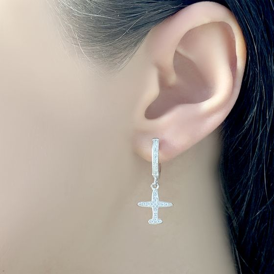 Срібні сережки з фіанітами