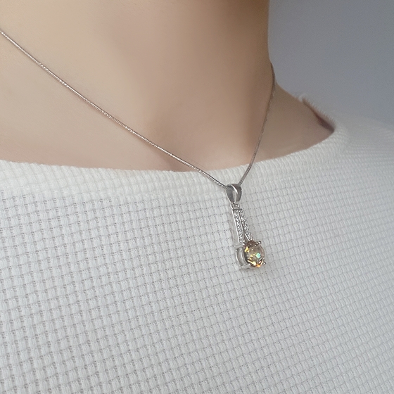 Срібна підвіска з містик топазом 1.8ct