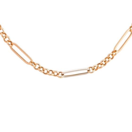 A gold necklace without stones