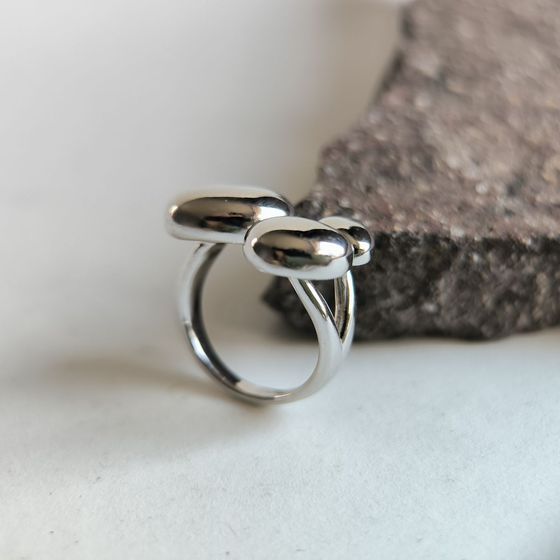 Silver ring without stones