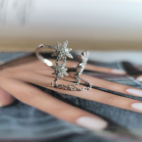 Silver Ring with Fianites