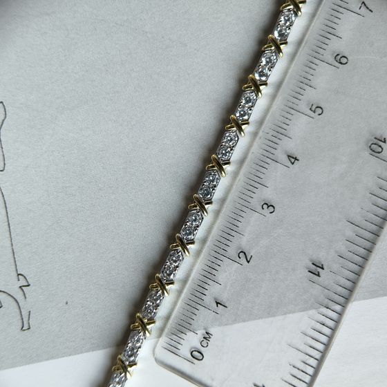 Серебряный браслет с фианитами