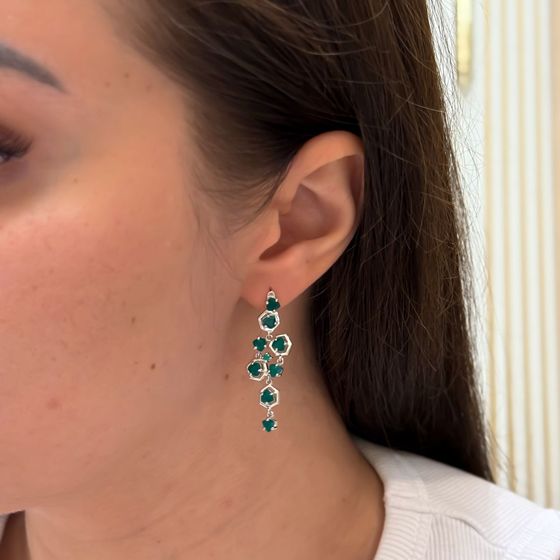 Silver earrings with agate 3.177ct