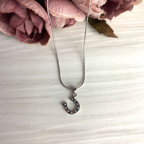 Срібна підвіска з фіанітами