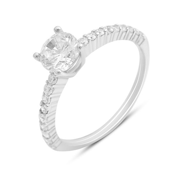 Серебряное кольцо с фианитами