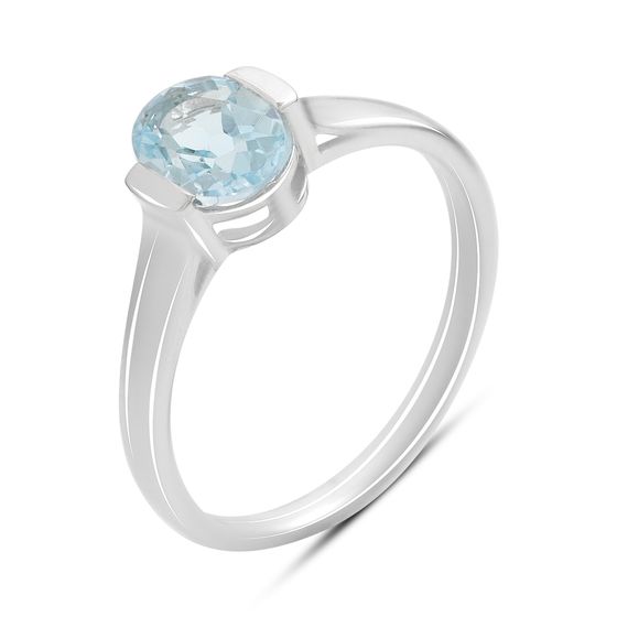 Срібне кільце з топазом 1,442 карата