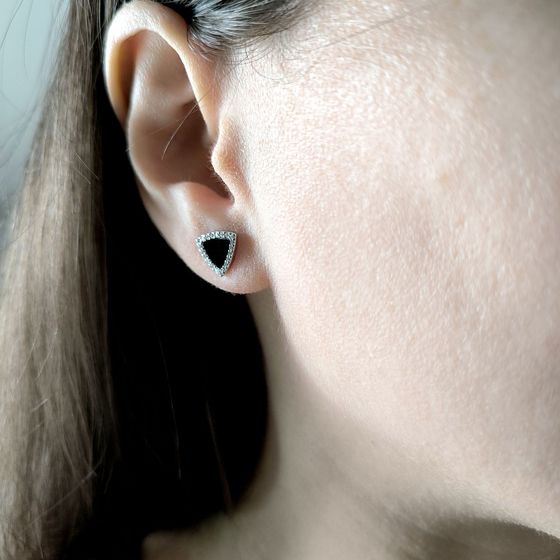 Silver Earrings with Fianites
