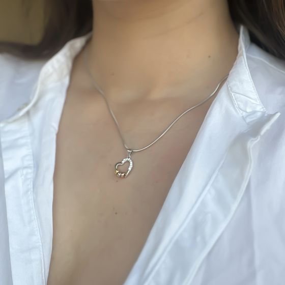 Серебряная подвеска с фианитами