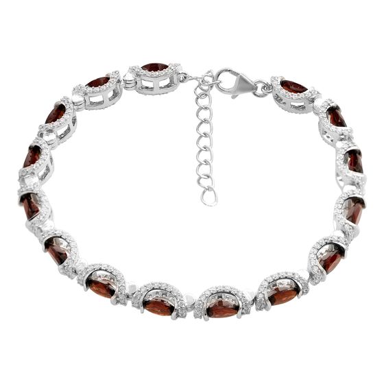 Срібний браслет з гранатом 12.077ct