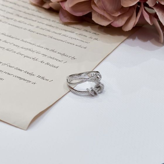 Silver Ring with Fianites