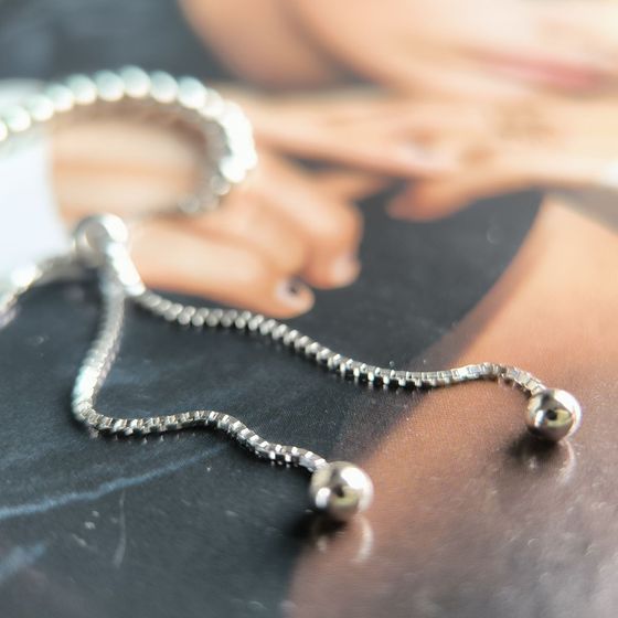 Silver bracelet without stones