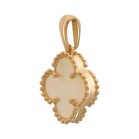 Gold pendant with mother-of-pearl