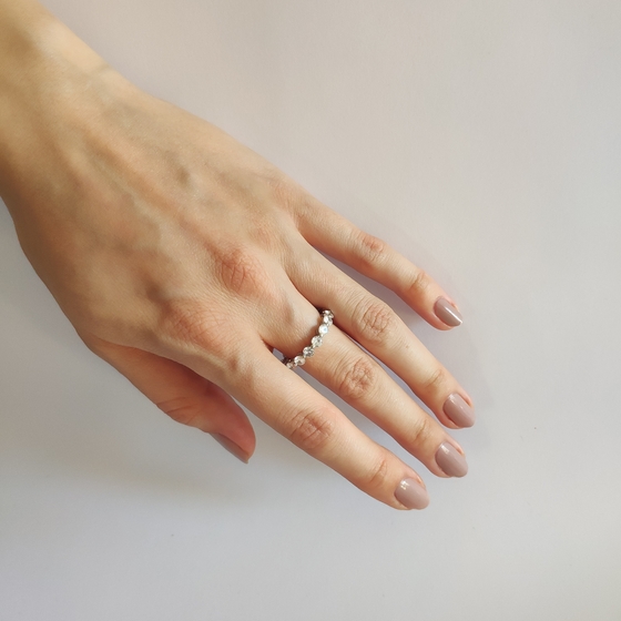 Silver Ring with Fianites