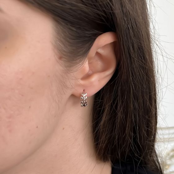 Silver earrings without stones