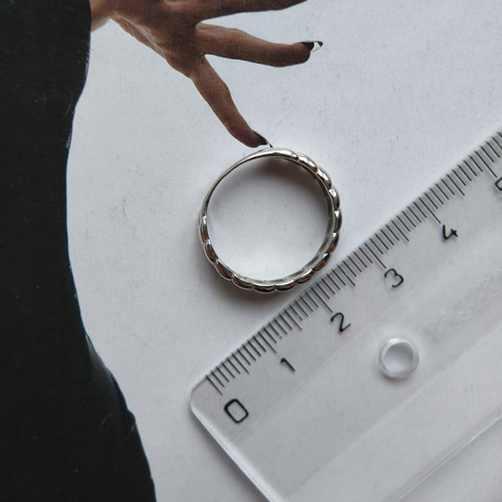Silver ring without stones