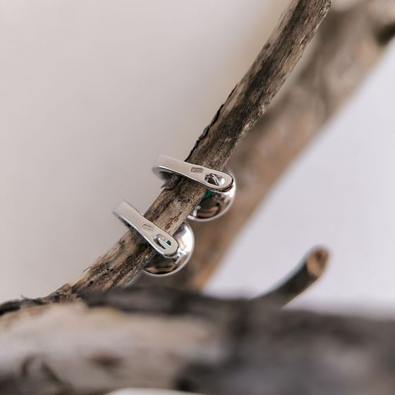 Срібні сережки з фіанітами