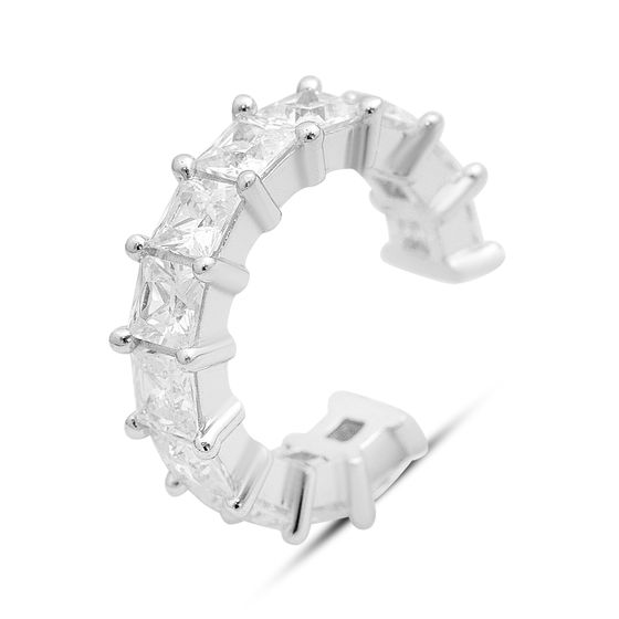 Silver earrings with cubic zirconia