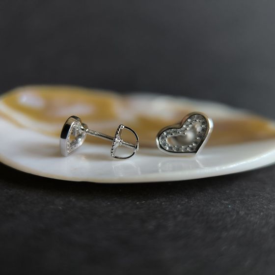 Срібні сережки з фіанітами