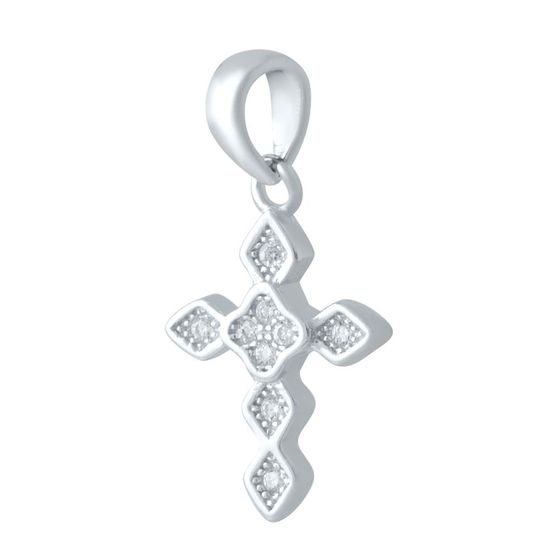 Silver cross with phianites