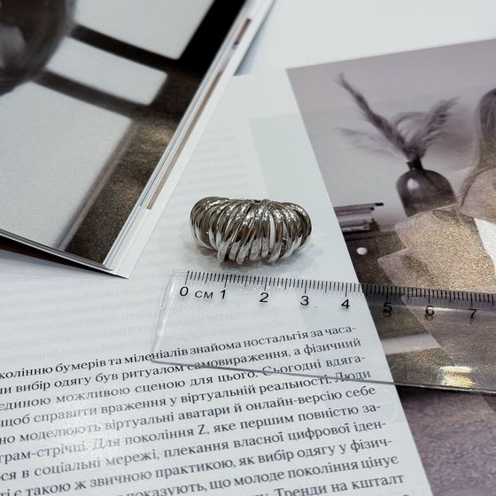 Срібна каблучка без каменів