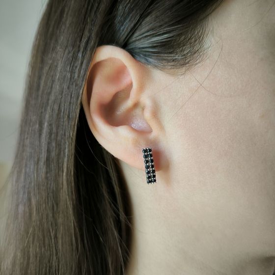 Срібні сережки з сапфіром 1,568 карата