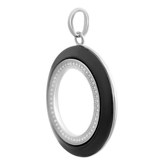 Срібна підвіска з керамікою