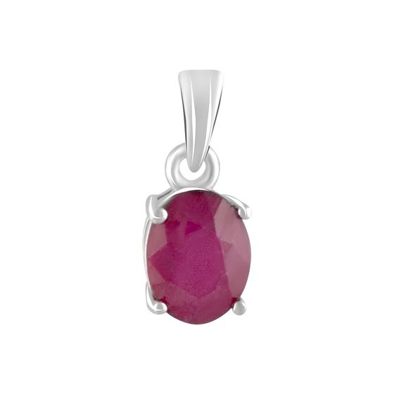 Серебряная подвеска с рубином 1.823ct