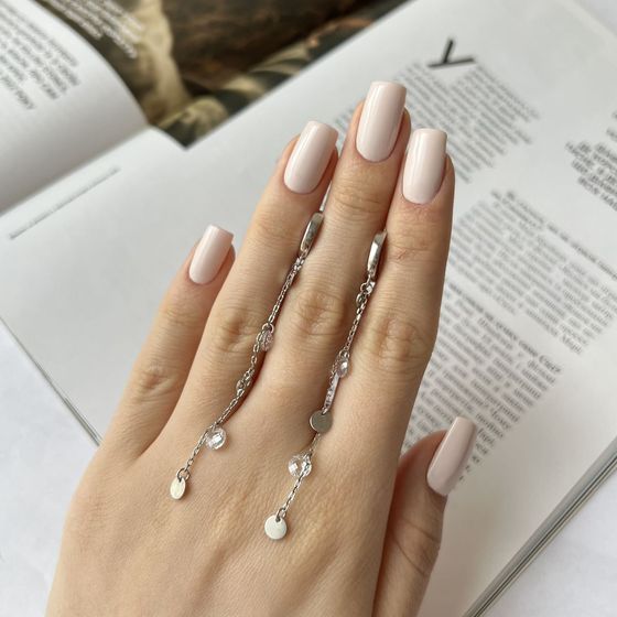 Срібні сережки з фіанітами