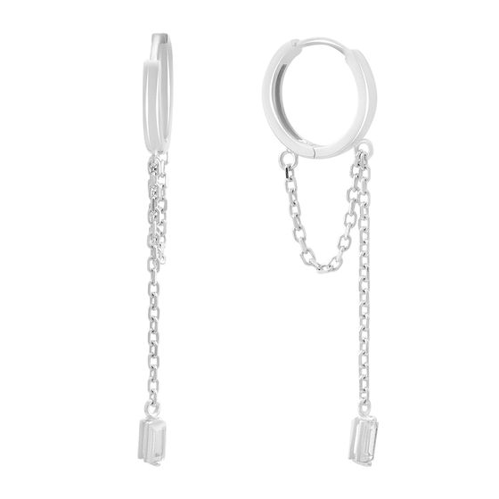 Золотые серьги с фианитами 0.02ct