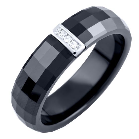 Silver ring with ceramics