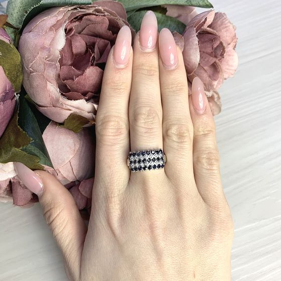 Срібна каблучка з сапфіром 2.133ct