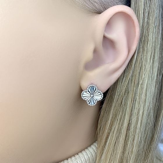 Silver earrings without stones