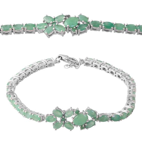 Срібний браслет зі смарагдом 8.39ct