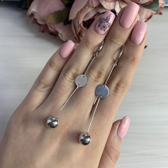 Срібні сережки без каменів