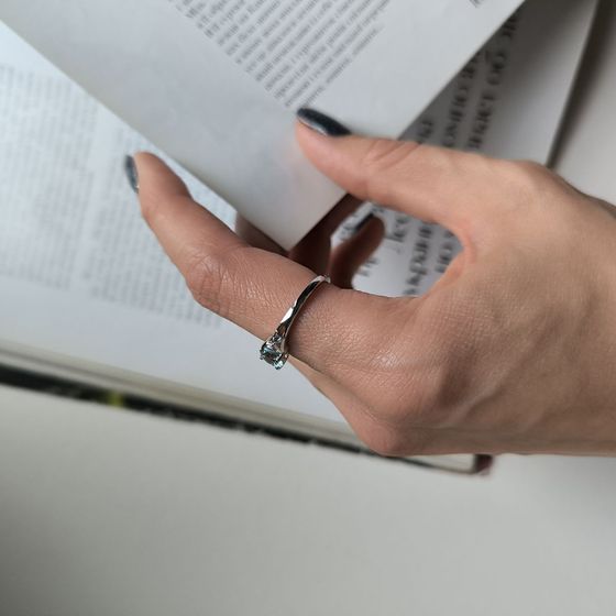 Серебряные серьги с топазом 2.117ct