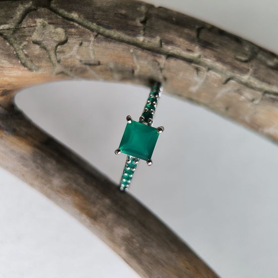 Срібна каблучка з агатом 1.385ct