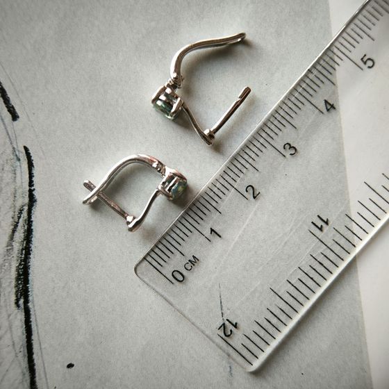 Срібні сережки з містик-топазом 0,783 карата