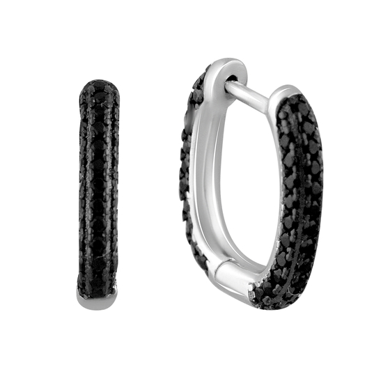 Silver Earrings with Fianites