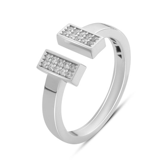 Золотое кольцо с фианитами 0.2ct
