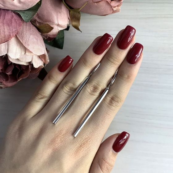 Silver earrings without stones