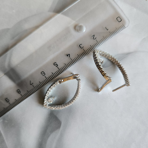 Silver earrings with Phianites