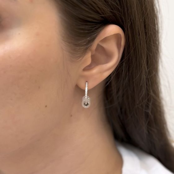 Silver Earrings with Fianites