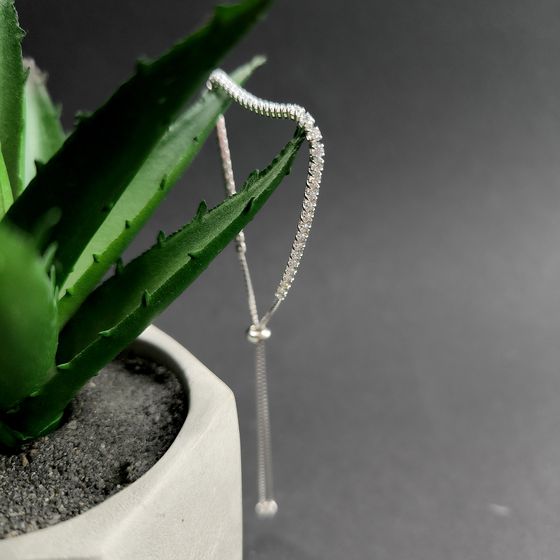 Серебряный браслет с фианитами