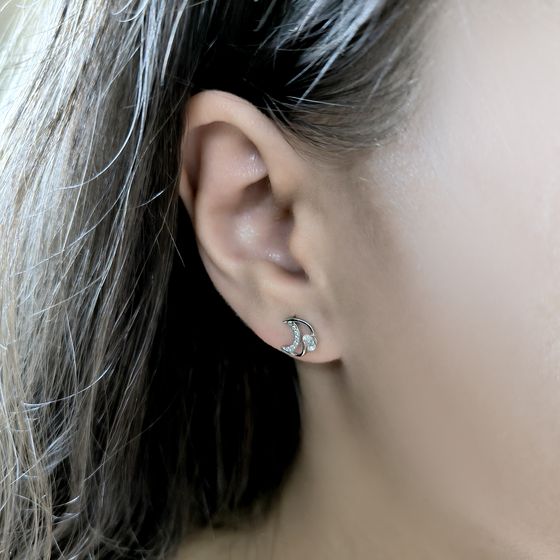 Срібні сережки з фіанітами