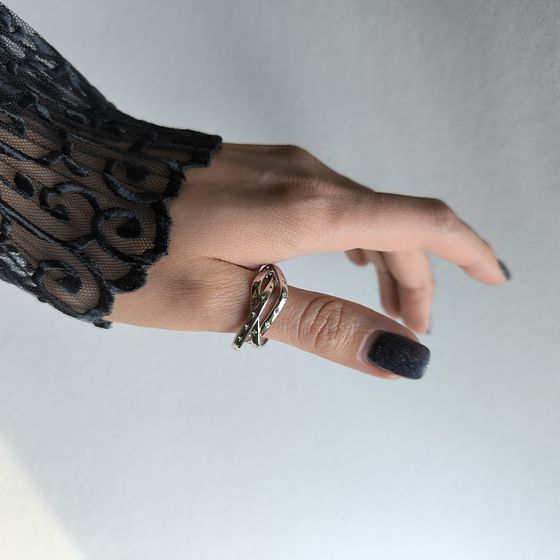 Silver Ring with Fianites