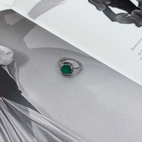 Срібна каблучка з агатом 1.8ct