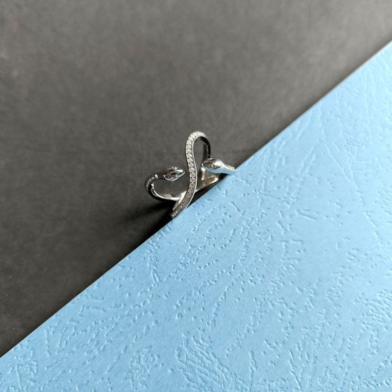 Silver Ring with Fianites